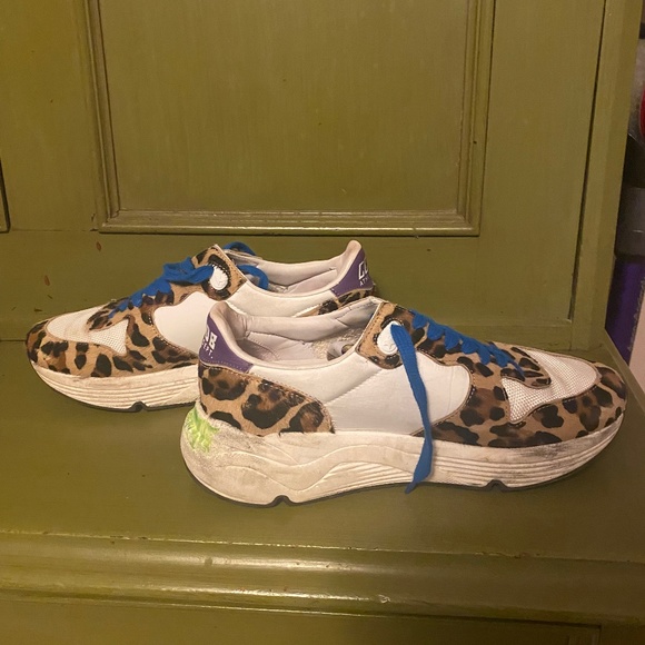 Golden Goose Calf Hair Animal Print Athletic Sneakers - Picture 7 of 14